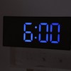 Mirror Digital Alarm Clock Temperature Display LED Curved Mirror Digital