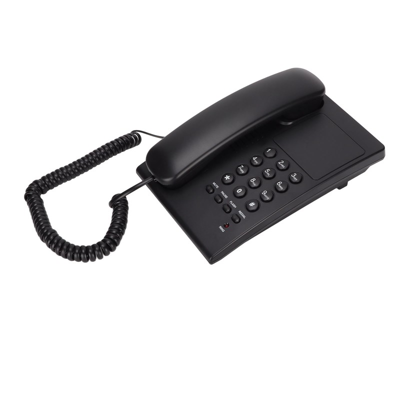Home Corded Landline LED Indication Bell Mute Hands Free Speed