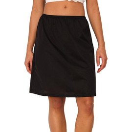 GYS Women's Nylon Half Slips for Under Dresses Anti-Static Underskirt, Black, XX-Large