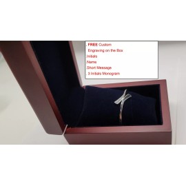 Noble Large Wooden Bracelet Box, Jewelry Box,Gift Box (Bracelet Not Included)