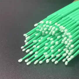 200PCS Disposable Lash Eyelash Micro Brush Mascara Wands Applicator Makeup Tool (Light green)