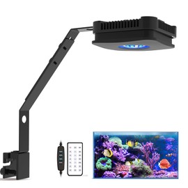 Lominie LED Aquarium Light Saltwater Aquarium Lamp 30W Full Spectrum with Remote Dimmable Nano Coral Reef Light for Fish Tank with Bracket