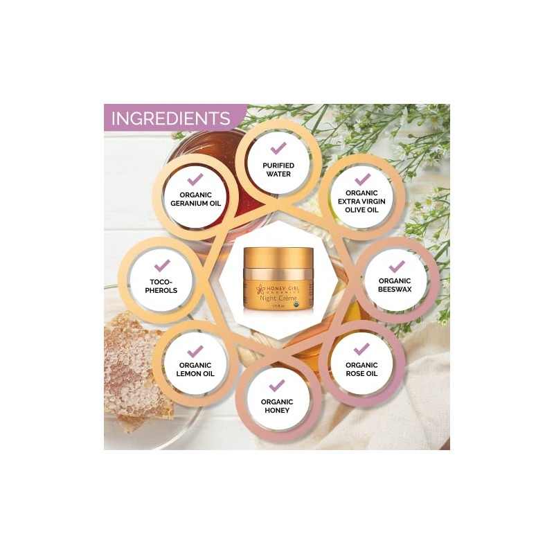Night Creme, 1.75 Oz by Honey Girl Organics