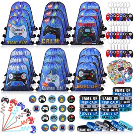 140 Pcs Video Game Party Favors Gamer Birthday Supplies