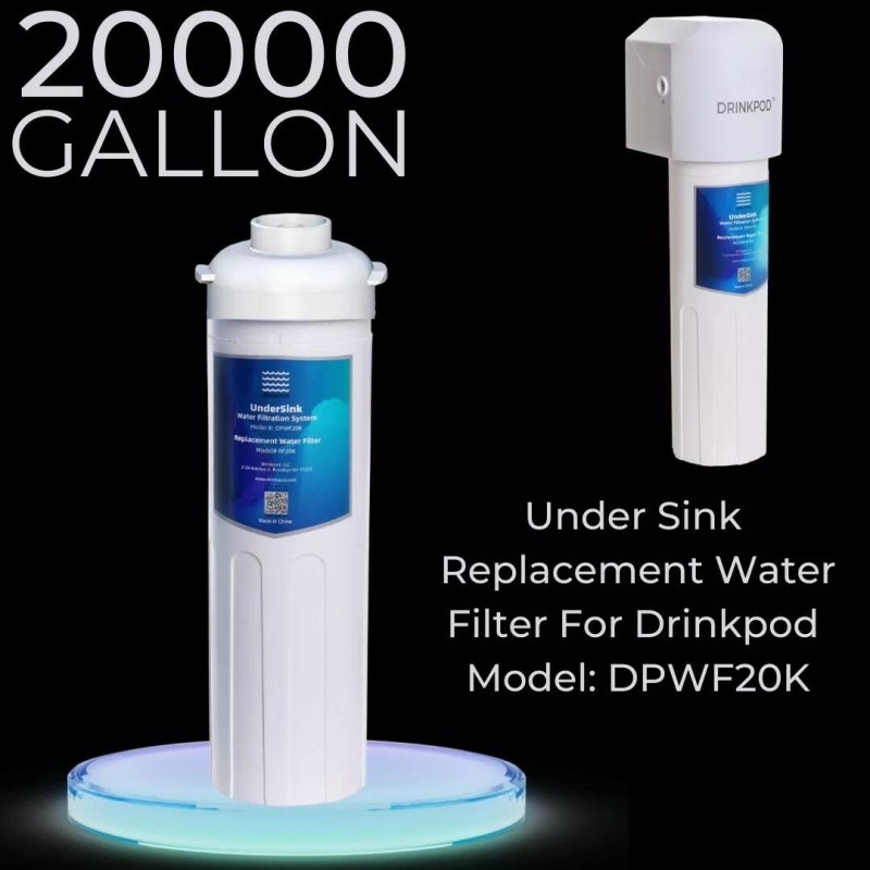 Drinkpod Replacement Water Filter for 20,000 Gallon Under Sink Filter