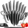PrinChef Knife Set, 19 Pcs Rust Proof Knives Set for