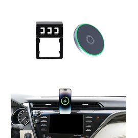 AbeeyGeomarn Car Phone Holder for Toyota Camry 2018 2019 2020 Accessories 15W Fast Wireless Charger Adjustable Air Vent Cell Phone Mount Hands-Free 360 Degree Rotation