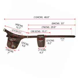 TOURBON Gardening Pouch, Tool Holder, Waist Bag, Waist Bag, For Gardening, Work, Compact Design