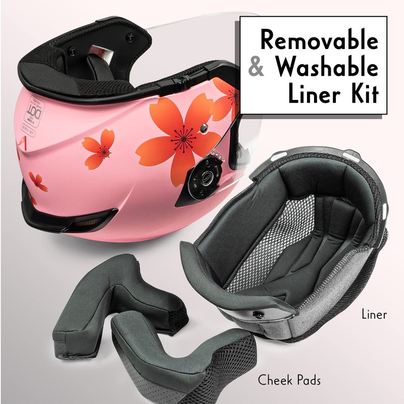 VCAN V88 3/4 Open Face Motorcycle Scooter Helmet ECE &