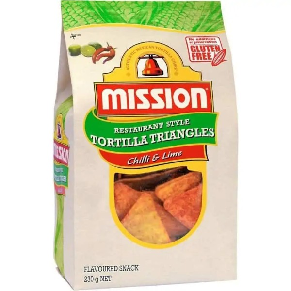 Mission Corn Chips Chilli & Lime 230g