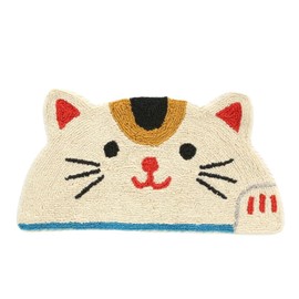 Neko Friend Door Mat (Manekineko, Free, semicircular, Animal Print)