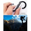 ALPLAKE ® - Pack of 4 Material Carabiners, Double Carabiner,