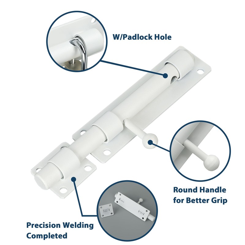 Alise Barrel Bolt Latch,Slide Bolt Latch,Heavy Solid 304 Stainless Steel