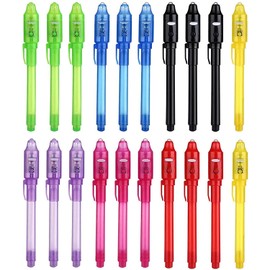 DazSpirit Secret Pen and Notebook Set Readable with UV Light Party Favour Magic Marker for Children's Birthday Party Bag - Fun Activity Party, 20