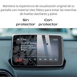 GV TECH Protector de pantalla de cristal templado compatible con Mazda 3 MX-5 2014-2016, CX-3 2020-2026, Mazda 2 2024-2026                            