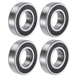 sourcing map 6206-2RS Deep Groove Ball Bearings 30mm Bore 62mm OD 16mm Thick Double Sealed Chrome Steel 4pcs
