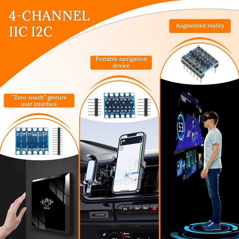 HUAREW IIC I2C Logic Level Converter Bi-Directional Module with 4