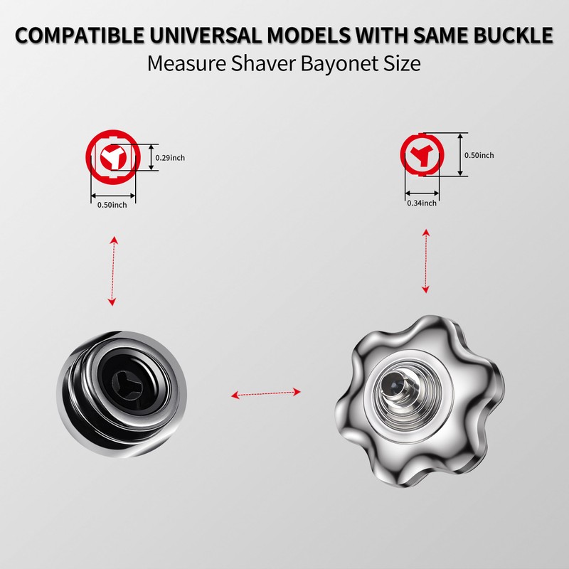UPTARD UPTARD Magnetic Head Shaver Replacement Heads 7 Double Ring