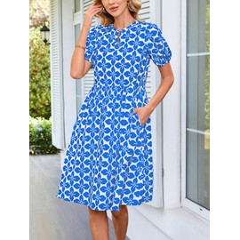 DIRASS T Shirt Dress with Pockets Church Semi Formal Modest Mothers Day Sundress for Women Teacher Summer Work Dresses for Women 2025