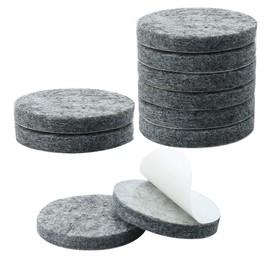 sourcing map 10pcs Furniture Pads Round 1 1/2" Self-stick Non-slip Anti-scratch Felt Pads Cabinet Closet Feet Floor Protector Grey
