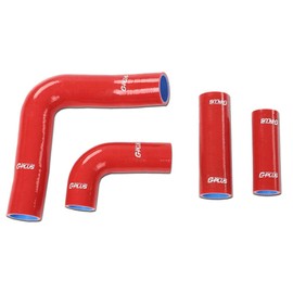 PIT66 Radiator Hose Kit Compatible with Massey Ferguson Mf203,205 235 Diesel,Mf35,135 Diesel & Gas Red