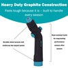 Gilmour Adjustable Button Control Hose Nozzle, Graphite Metal, Swivel Connect,