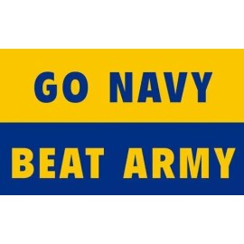 American Vinyl 6x10 inch LARGE Go Navy Beat ARMY Sticker (College Football Team Rivalry Decal)