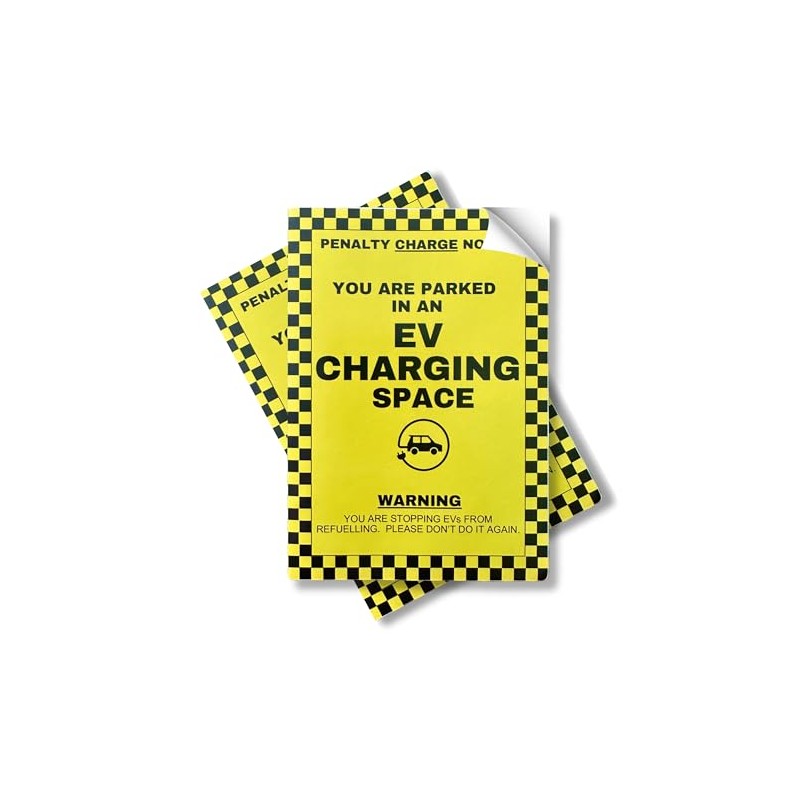 5 X EV Parking Stickers for Charger Blocking ICE Vehicles