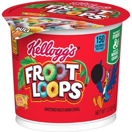 Kellogg's 01246 Froot Loops Breakfast Cereal, Single-Serve 1.5oz Cup, 6/Box
