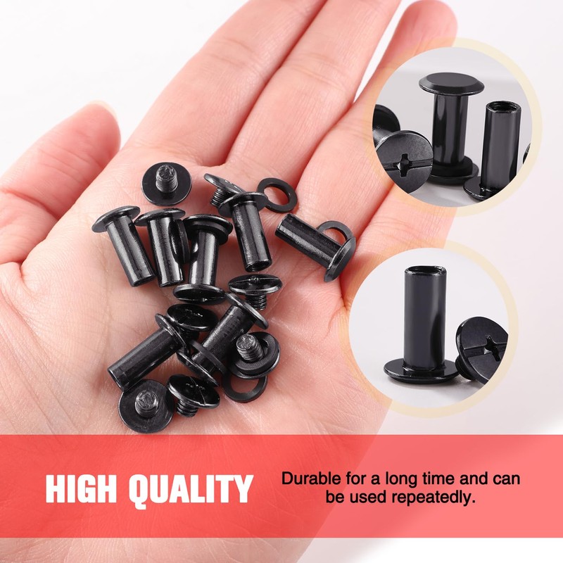 YIXISI 20 Set M5x12mm Chicago Binding Screws Kit, Book Binding