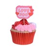 PME Valentines Cupcake Toppers - Retro Valentine (Pack of 24)