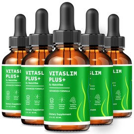 (5 Pack) VitaSlim Plus – Natural Daily Liquid Formula Designed to Align with Fitness Goals, Support an Active Lifestyle & Body Balance | Just a Few Drops for a Fit-Focused Routine (150 Servings)