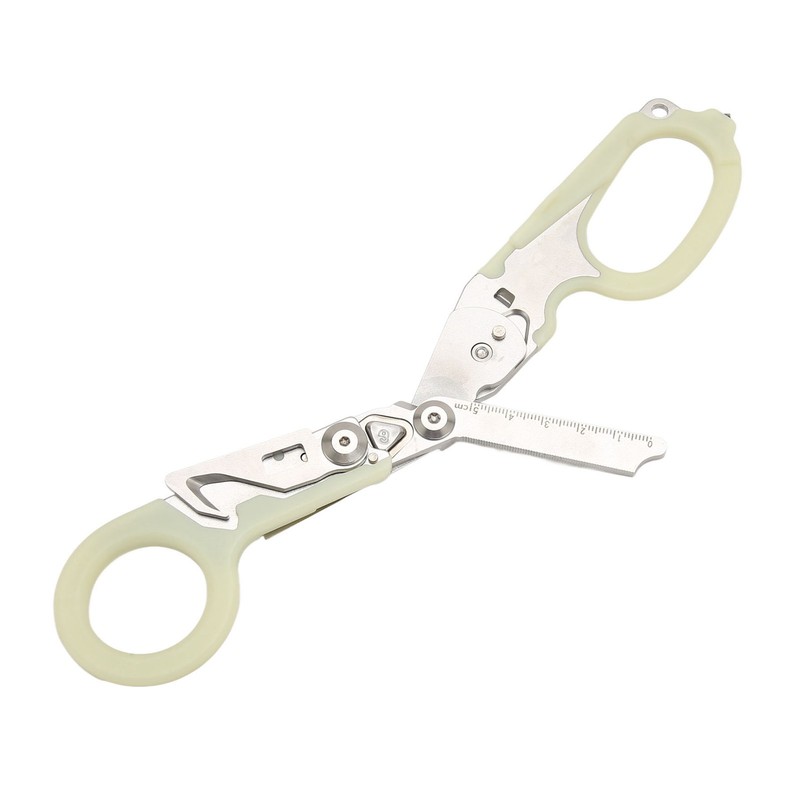 Emergency Response Shears Stainless Steel Luminous Multifunctional Foldable Scissors Pliers