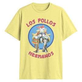 Breaking Bad Los Pollos Hermanos Mens Adult T-Shirt(LG, Yellow)
