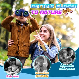 DejaNard Toys from 3 4 5-12 Years Boy, Children's Binoculars Gifts for Children 3-12 Years Binoculars Telescope for Girls Toy for Boys 3-10 Years Children Gifts Binoculars Opera Glass