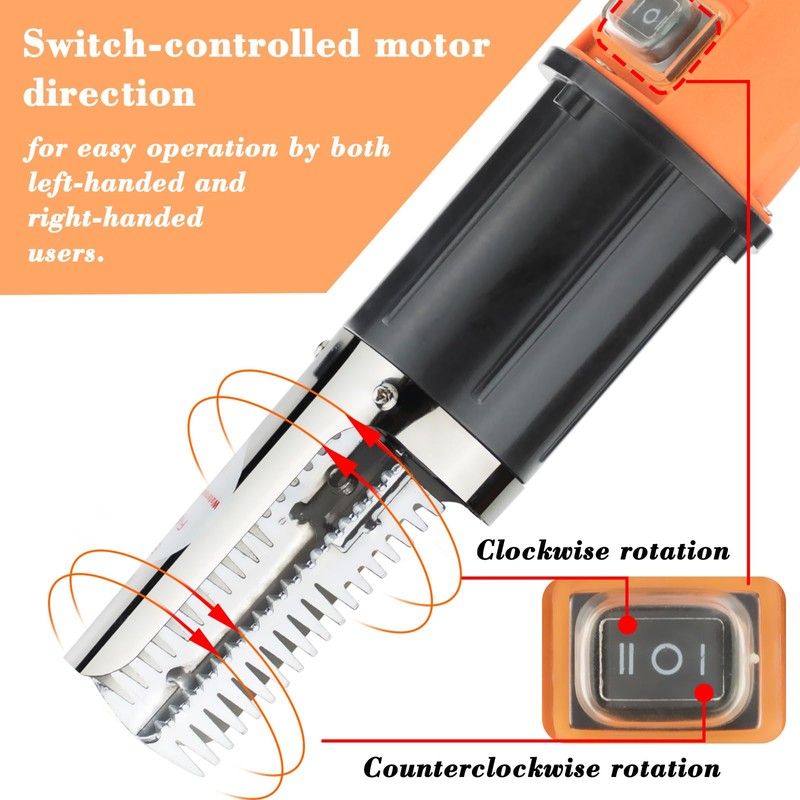 Cordless Electric Fish Scaler Tools,Built-in 12v Rechargeable Battery,2 Cutter Heads,Two-way