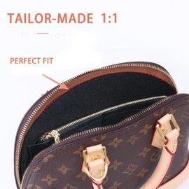 Fovasen Bags Organiser Felt Handbag Organiser for Alma BB PM Insert Tote Organiser - Alma BB,black