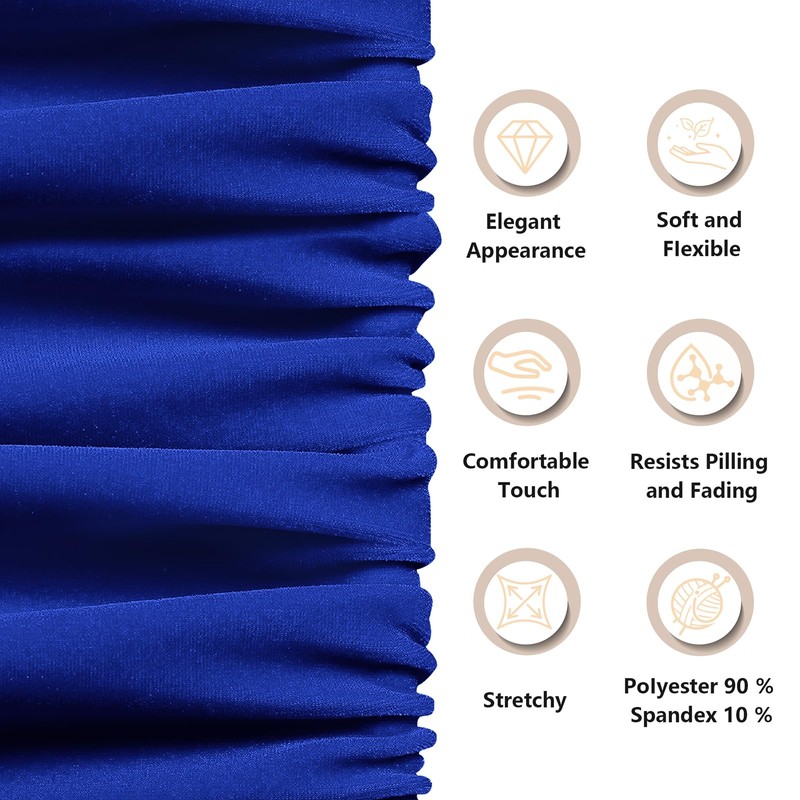 KKJIAF Royal Blue Stretch Velvet Fabric 60 Inch Wide, 5