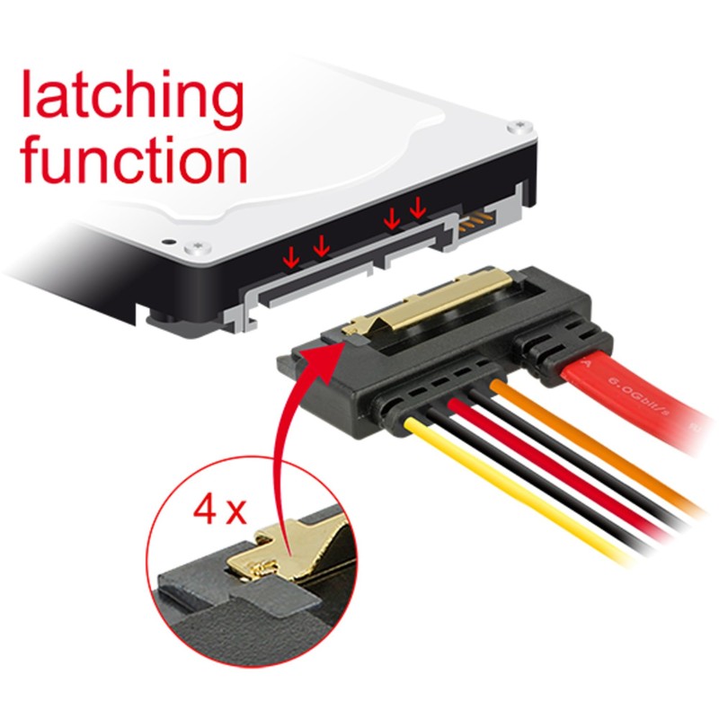 DeLOCK Cable SATA 6 GB/s 7 pin + Floppy 4pin
