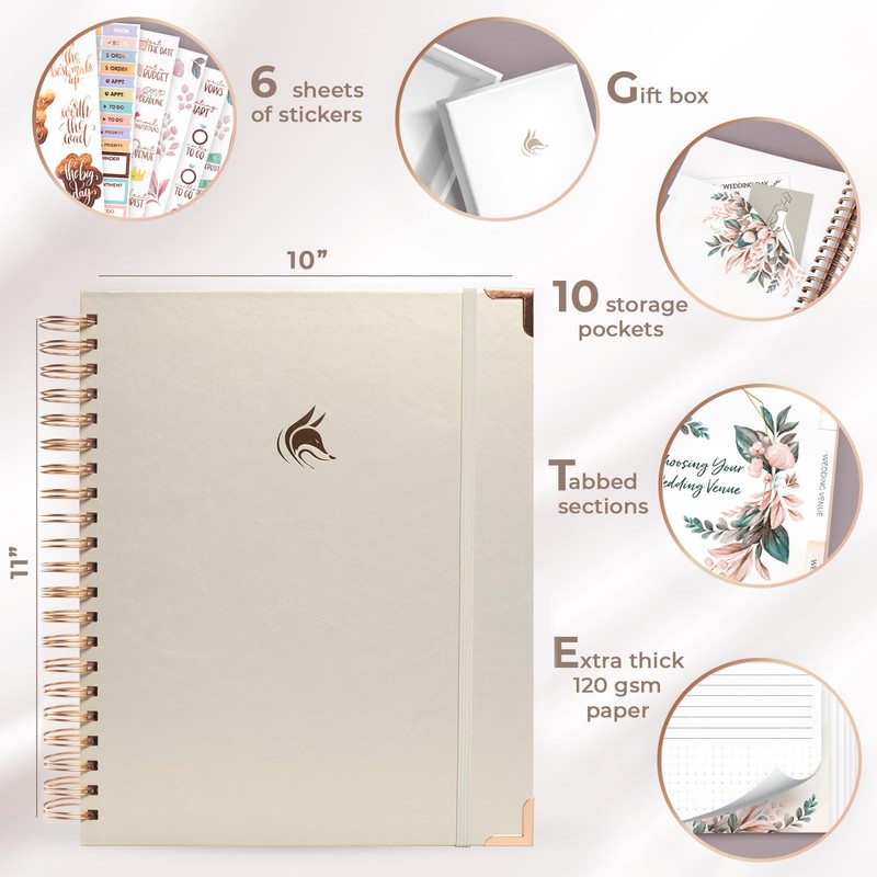 Clever Fox Wedding Planner – Notebook Organizer for Bride –