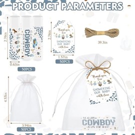 50 piezas de bálsamos labiales para baby shower, regalos de Navidad y Año Nuevo a granel para invitados, regalos de baby shower, decoraciones de cumpleaños para fiestas, juegos de vaqueros par