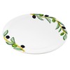Lashuma Handmade Italian Ceramic Round Dinner Plate Large Olive Design