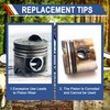 Tunejoy 44 mm Piston Replacement Set Piston Circlip Kit Piston