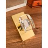 Dllween Glass Gold Dummy Door Knob, Polished Brass Crystal Dummy