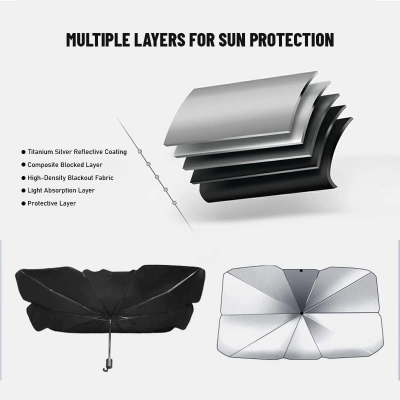 Genérico Parasol Coche Parabrisas Plegable Tipo Paraguas Protector - Bloqueador
