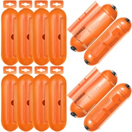 Weewooday 10 Pcs Winter Outdoor Extension Cover with Waterproof Seal Safety Protective Cover Weatherproof Plug Cord Protector Electrical Connection Box for Outdoor Outlet Plug Pump Light (Orange)
