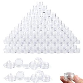 100Pcs Makeup Sample Jars Cream Jars, 5ml Sample Containers Travel Cosmetic Container, Clear Lip Balm Containers Cosmetic Jars with Lids for Makeup Beauty Products Face Creams DIY Making (5ML)