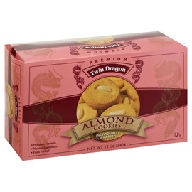 Twin Dragon Cookie Almond 12 oz (Pack of 12)