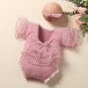 HUCEQI Newborn Photography Outfits Girl Baby Photoshoot Props Lace Romper