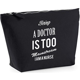Hippowarehouse Being a doctor is too mainstream I am a nurse printed make up cosmetic wash bag 18x19x9cm